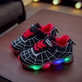 thumbnail image 3 of Boys LED Spider Net Sneakers - Fashionable & Durable Athletic Shoes with Cool Spider Web Design - Lightweight, Breathable & Non-slip for Walking, Running & Training, 3 of 5