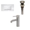 thumbnail image 1 of American Imaginations 32-in. W 1 Hole Ceramic Top Set In White Color - Overflow Drain Incl. AI-29566, 1 of 9