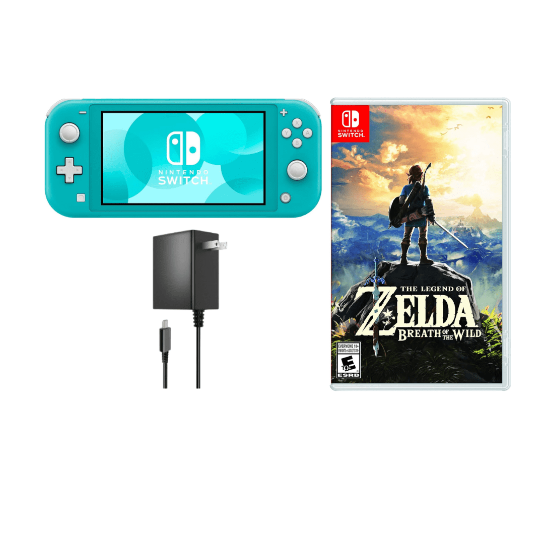 Nintendo Switch Lite Handheld Console Turquoise Refurbished Bundle