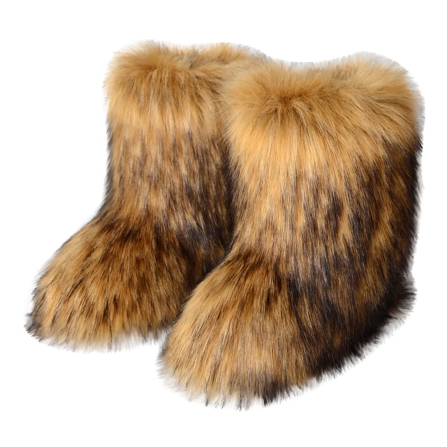 RKSTN Bottes de Neige pour Femmes Mode Couleur Imitation Plus Cachemire Neige Bottes de Neige Chaussures
