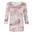 thumbnail image 5 of TIMIFIS Hauts pour Femmes Manches 3/4 Décontractés Coupe Ample Tuniques Col Rond T-shirt Automne P, 5 of 5