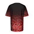 thumbnail image 5 of TSADFHJI Chandails pour Femmes en Coton Mode Décontractée pour Femmes Dégradé à Paillettes Imprimé Col Rond T-Shirt Ample, 5 of 5
