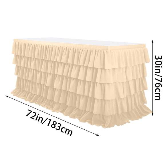 Tables pour Fêtes, Nappe Plissée à 5 Couches pour Fêtes et Tables de Formes Variées