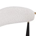 thumbnail image 4 of Barnes Modern Glam Beige, Black, & Gold Colored Cushioned Counter Stool, 4 of 6
