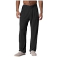 thumbnail image 1 of YiZYiF Men's Latin Dance Pant Salsa Rumba Tango Competition Ballroom Practice Pants Trousers Black M, 1 of 5