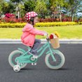thumbnail image 4 of Gymax Vélo pour Enfants Rétro 14 Pieds' avec Guidon et Selle Réglables en Hauteur Vert, 4 of 8