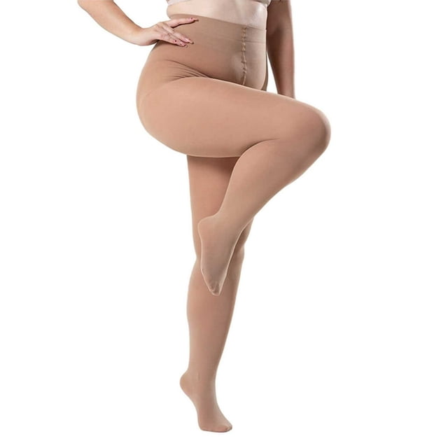 Women Solid Sexy Breathable Elastic Crotch Plus Size Stockings Bottoming Socks