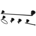 thumbnail image 1 of Kingston Brass BAH8230478MB Concord 5 Piece Bathroom Accessory Set, Matte Black, 1 of 1
