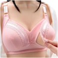 thumbnail image 2 of XZNGL Womans Nursing Bra Front Release Glossy Comfortable Breathable Bra Underwear No Rims, 2 of 9