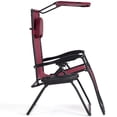 thumbnail image 3 of Patiojoy Recling Zero Gravity Chair with Drink Tray & Sunshade, Wine, 3 of 5