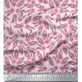 thumbnail image 1 of Soimoi Silk Fabric Leaves & Floral Block Printed Fabric 1 Yard 42 Inch Wide, 1 of 3