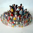 thumbnail image 2 of 100Pcs 1 75/1 100/1 150 Mixed Miniature Sand Model DIY Standing People Figures, 2 of 10