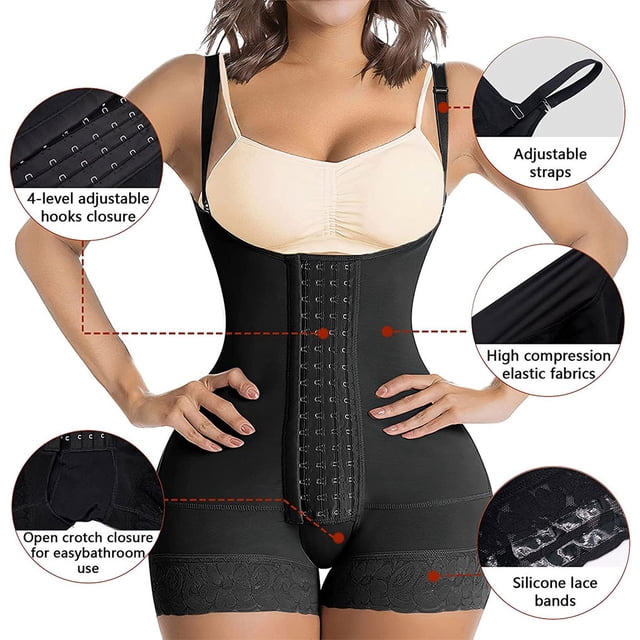 Baohd Gaine Post-Partum pour Femme, Ceinture de Taille Ajustable, Sangle de Modelage du Ventre, Corset de Fête, Shapewear, Lingerie, Bustier, Noir, TTTG