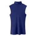thumbnail image 3 of Women's Solid Color Sleeveless Turtleneck Vest - Lightweight Base Layer - Nylon Spandex - S-XXXL, 3 of 3