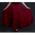 thumbnail image 3 of Phagun Jupe Longue Décontractée Bordeaux pour Femmes, Maxi d'Été, Vêtements Indiens-12, 3 of 6
