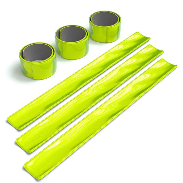 Agiferg 6 Pcs Bande Réfléchissante de Vélo Sécuritaire pour Pantalon de Jambe, Clip, Sangle, Faisceau, Bande, Ceinture de Bas