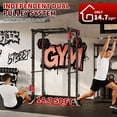 thumbnail image 2 of Memoryfield Multi-Functional Fitness Power Cage, Squat Rack with Dual Pulley for Complete Home Strength Workout, Red, 2 of 9