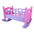 thumbnail image 3 of Milaget 1pc Baby Doll Rocking Bed Toy Crib Infant Carriage Nursery Toy For Role Play, 3 of 6