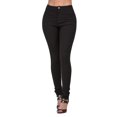 thumbnail image 2 of WTXUE Women's Hyper-stretch Mid-Rise Skinny Jeans Black, 2 of 7
