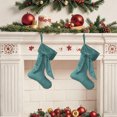 thumbnail image 1 of Iumwxz White Velvet Christmas Stocking with Snowflake and Star Patterns 40x19cm Holiday Tree Ornament Sock with Rope Hanger for Festive Home Decor Includes 1 Stocking, 1 of 6