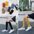 thumbnail image 4 of Youkk 1 Paire Dames Genoux Chaussettes Hautes Filles JK Robe Longs Bas Respirant Jaune, 4 of 6