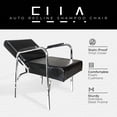 thumbnail image 3 of PureSana Chromium Ella Fauteuil Professionnel en Vinyle pour Shampoing à Inclinaison Automatique, Noir, 3 of 12