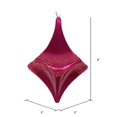 thumbnail image 2 of Vickerman MT194070D 8 in. Fuchsia Candy Glitter Drop Ornament, 2 of 3