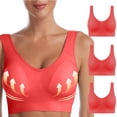 thumbnail image 3 of Soutien-gorge Grande Taille pour Femmes, Soutien-Gorge Rembourré, Encolure en V, Style Balconnet, W-1770 Rouge-A TG, 3 of 8