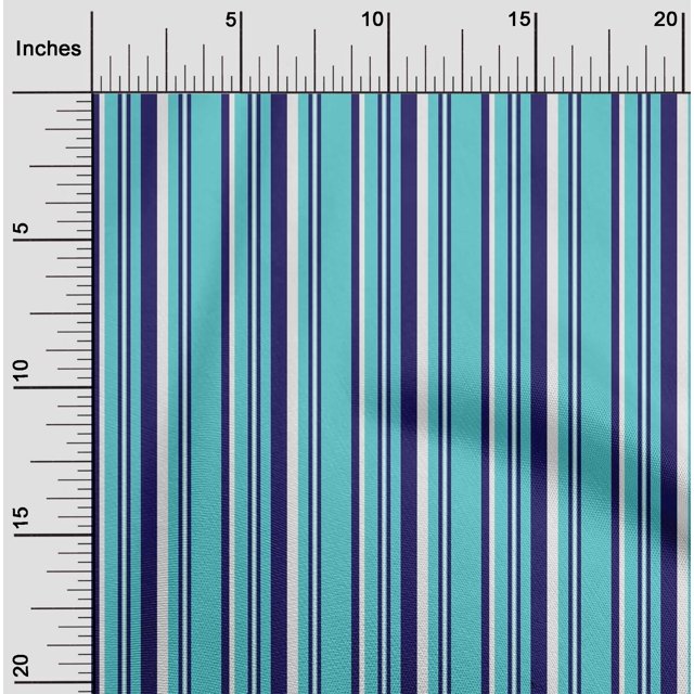 oneOone Tissu Jersey Viscose Multicolore Rayé Décor Tissu Imprimé BTY 60 Pouces de Large