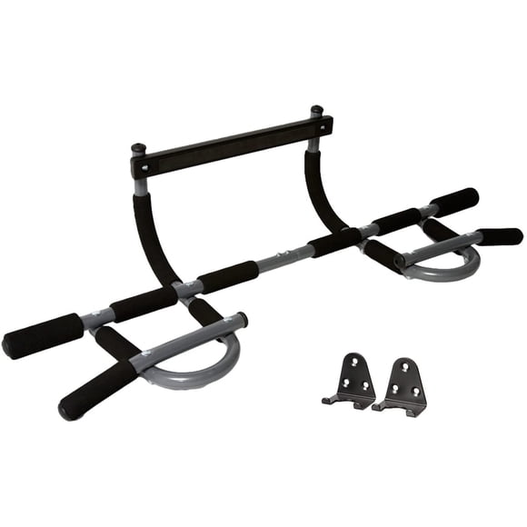 Iron Gym Barre d'Entraînement Totale pour le Haut du Corps Xtreme, Barre de Traction pour le Menton, Barre de Traction Multi-Gym, Entraîneur d'Entrée de Gym, Barre de Trempage Portable pour Tout le Corps à la Maison