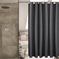 thumbnail image 4 of Polyester Fabric Pure Color Shower Curtain Hotel Quality Machine Washable Waterproof Shower Curtain Liner With Hooks, 4 of 4
