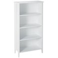 thumbnail image 2 of Kings Brand Furniture White Finish Wood 4-Shelf Bookcase, 2 of 4