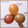 thumbnail image 4 of PartyWoo Chocolate Brown Balloons, 100 pcs Brown Balloons Different Sizes Pack of 18 Inch 12 Inch 10 Inch 5 Inch for Party Birthday Decorations Wedding Decorations, 4 of 8