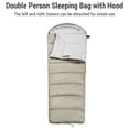 thumbnail image 3 of 0 Degrees Cold Resistant Double Persons Sleeping Bag with Left Right Zippers,  Shaping Cotton, 210T Chunya Fabric, Breathable & Soft & , for Camping, Split  Use for, 3 of 6