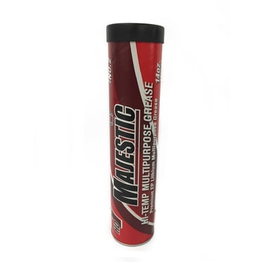 Majestic Graisse Rouge Polyvalente au Lithium à Haute Température, NLGI No 2, Tube de 14 Oz (Caisse de 10)