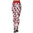thumbnail image 4 of DYMADE Womens Christmas Workout Leggings Footless Fun Graphic Printed Cute Patterns Skinny Pants, 4 of 5