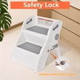 thumbnail image 4 of Folding Toddler Step Stool, Anti-Slip 2 Step Stool Kids Training Ladder with Safety Lock for Potty and Bathroom Sink, Kitchen Stool Helper, 4 of 10