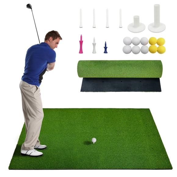 5x4FT Golf Hitting Mat - Heavy Duty Artificial Turf for Indoor/Outdoor Practice, Driving Range & Simulator Use (1-Pack)