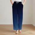 thumbnail image 1 of Pisexur Pantalon de Pyjama pour Femmes Doux Confortable Bas de Détente et de Nuit pour Femmes Bleu Marine #02,S, 1 of 8