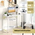 thumbnail image 4 of Patiojoy Computer Laptop Desk Heavy Duty Metal Frame Writing Desk Home PC Office Desk with Adjustable Foot Pads, 4 of 6