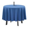 thumbnail image 1 of Vargottam Nappe Ronde Intérieure/extérieure 58 Pouces Nappe Ronde avec Parasol, Nappes de Patio Imperméables à Fermeture Éclair, Housses de Table Printemps/été pour Table Circulaire/barbecues/pique-Nique - Bleu Moyen, 1 of 7