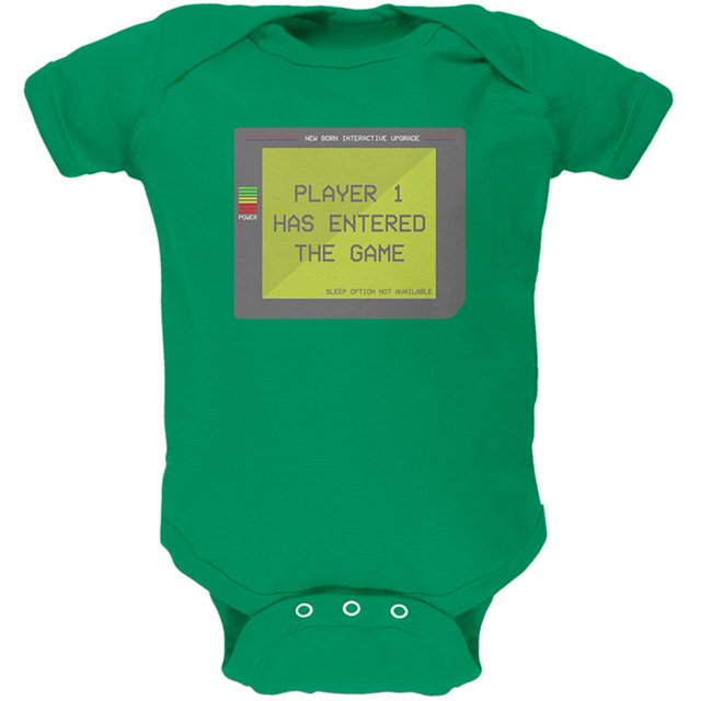 Halloween Player 1 One Costume New Born Gamer Funny Soft Baby One Piece