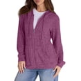 thumbnail image 2 of Erwazi Cardigan Sweaters for Women Ribbed Knit Zip Up Hoodies Long Sleeve Tunic Tops Lightweight Cardigans Jackets, 2 of 6