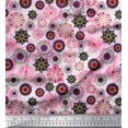 thumbnail image 1 of Soimoi Poly Georgette Fabric Mandala Kaleidoscope Fabric Prints By Yard 42 Inch Wide, 1 of 3