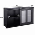thumbnail image 2 of Costway Storage Cabinet Sideboard Buffet Cupboard Glass Sliding Door Pantry Kitchen, 2 of 10