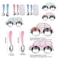 thumbnail image 2 of Guardoinrt Stainless Steel Kids Tableware Set Spoon Fork Cartoon Car Shape Compartment Design Baby Bowl Cutlery for Kitchen Red Car/Bowl/removable, 2 of 7