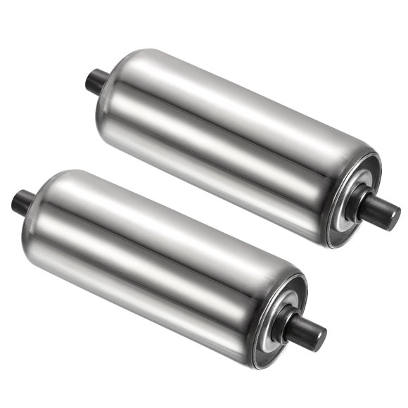 Unique Bargains Transmetteur à Gravité en Acier Inoxydable 2'x6' à Rouleau, Extrémité Galvanisée, Lot de 2