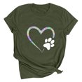 thumbnail image 1 of Meichang Valentines Day T-Shirt Femme Cœur Graphique Tee Tops Manches Courtes Chemises Décontractées Coupe Ample Col Rond Tee Shirts, 1 of 2