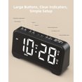 thumbnail image 4 of ROCAM Réveil Horloge Numérique, Réveils Simples et Bruyants pour Chambres, Grandes Touches, Réglage Facile, Grands Chiffres, Lecture Facile, Veilleuse à Variateur, Doubles Alarmes, Mode Jour de la Semaine Fin de Semaine, Mémoire d'Arrêt, 4 of 7