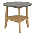 thumbnail image 1 of Coaster Bradley Round SmartTop Wood End Side Table in Gray/Natural, 1 of 9